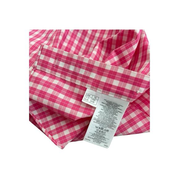 Brooks‎ Brothers Pink Ckeck Dress Shirt Sz 15 - 2/3 Slim Fit - Picture 7 of 10